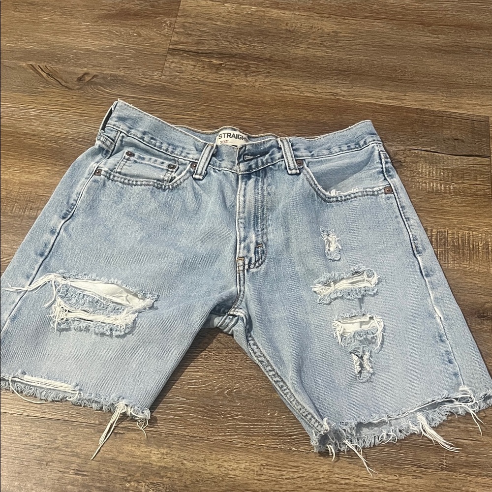 Levi’s 505 straight fit Light Blue Denim Shorts